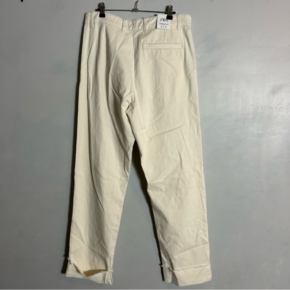 Zara Straight Fit Cream Men Chino Jeans NEW NWT - Picture 4 of 7